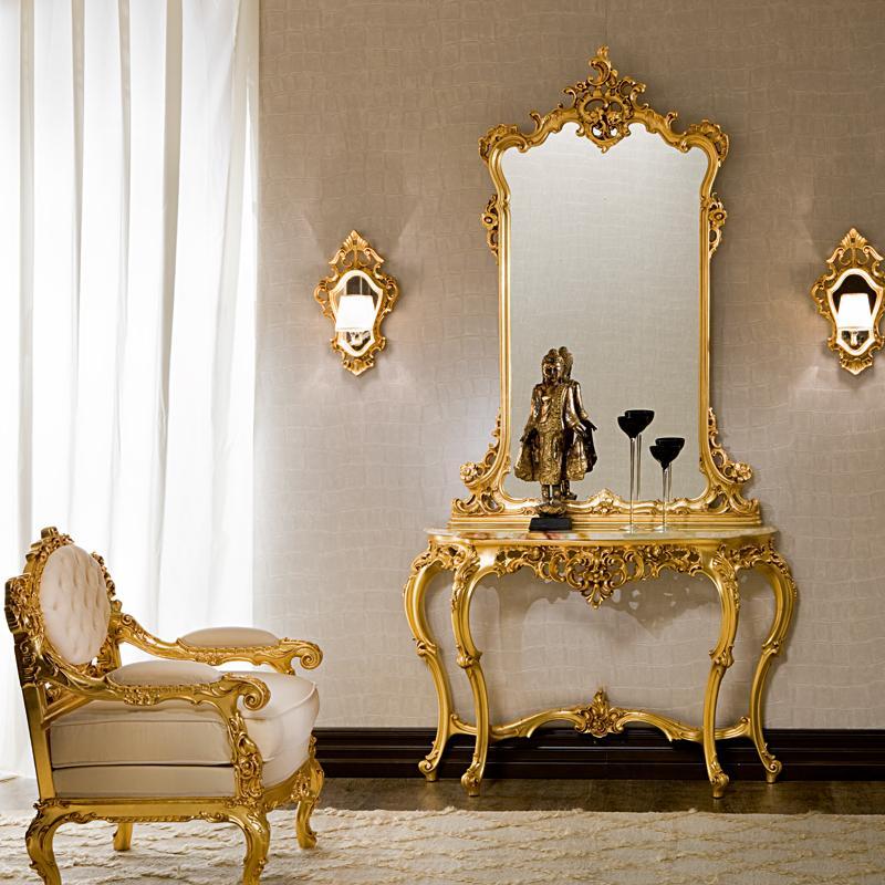 traditional gold console table