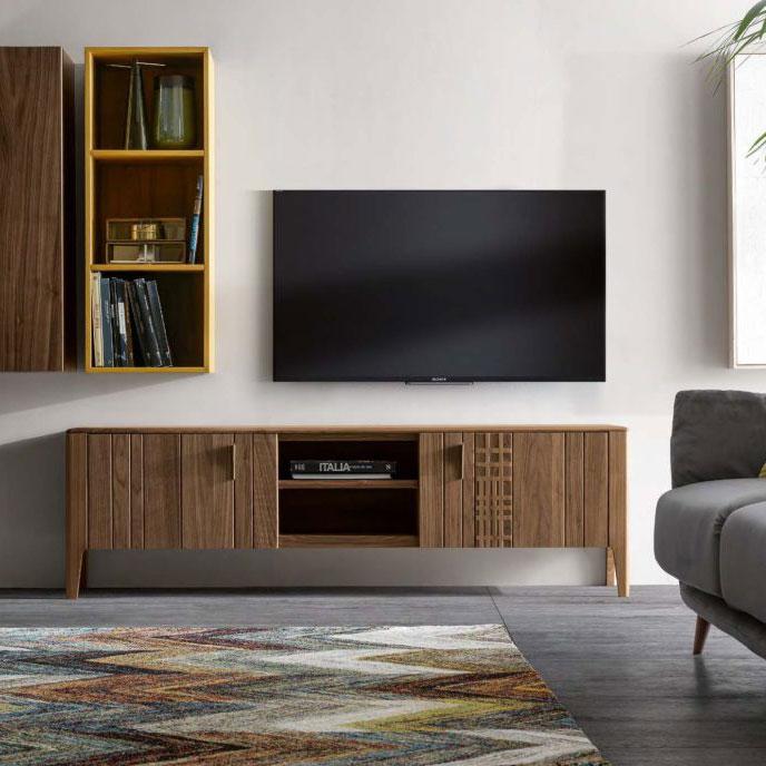 COMPOSIZIONE-17-Base-TV-DOMINO-finitura-HAVANA-doga-QUADRO-legno-Pensili-finitura-HAVANA-e-GIALLO@2x-1024x688-xxx